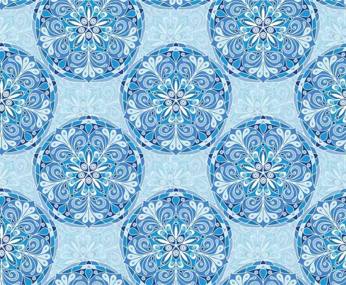 Blue Vector Colorful Mandala Pattern