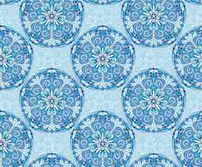 Blue Vector Colorful Mandala Pattern
