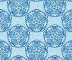 Blue Vector Colorful Mandala Pattern