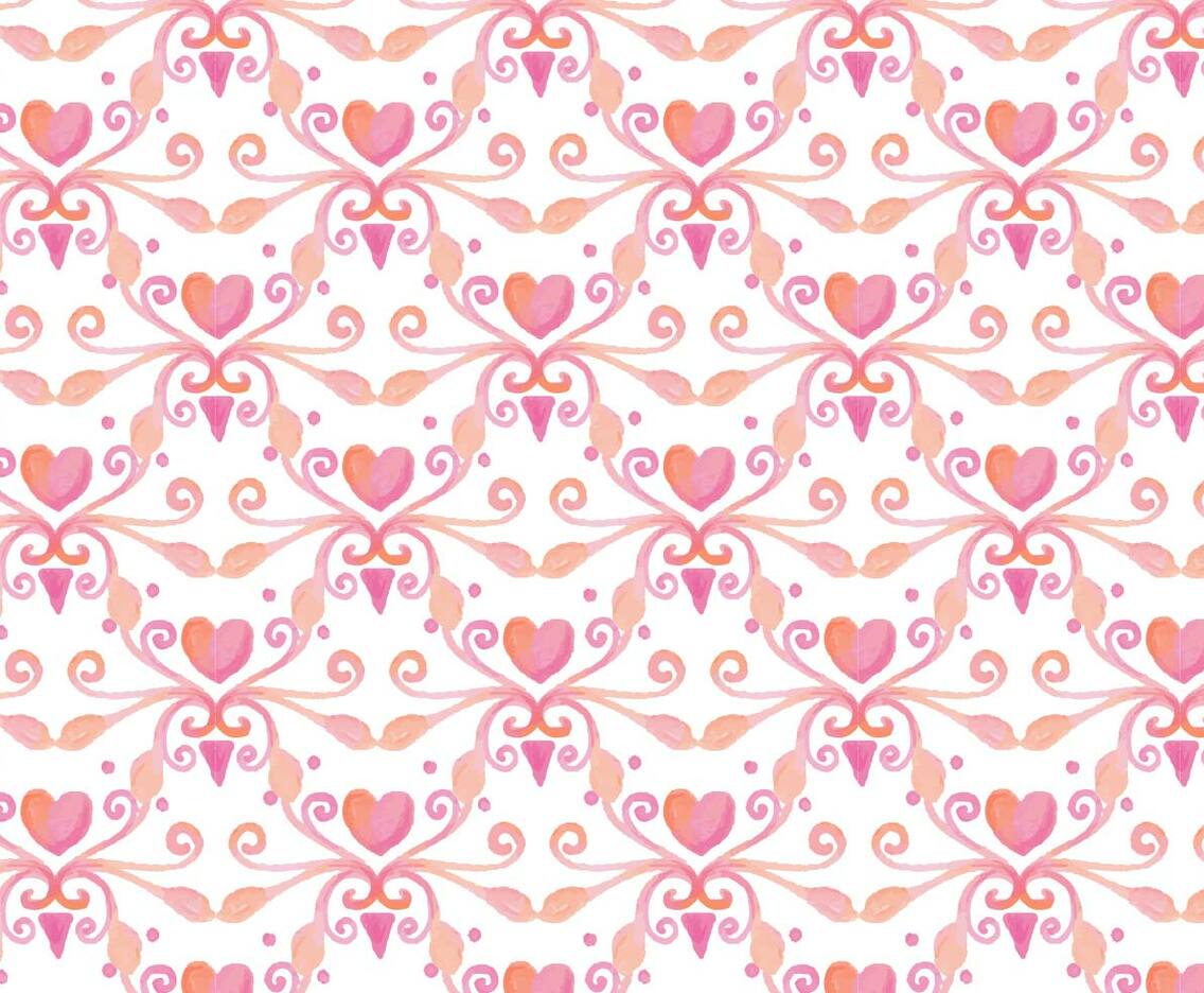 Free Vector Watercolor Heart Royal Background