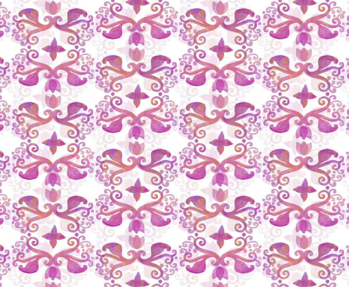 Pink Vector Watercolor Royal Background