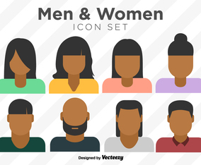 Vector Set Of Colorful Person Icons