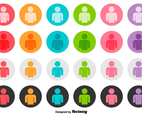 Vector Set Of Person Icon Buttons
