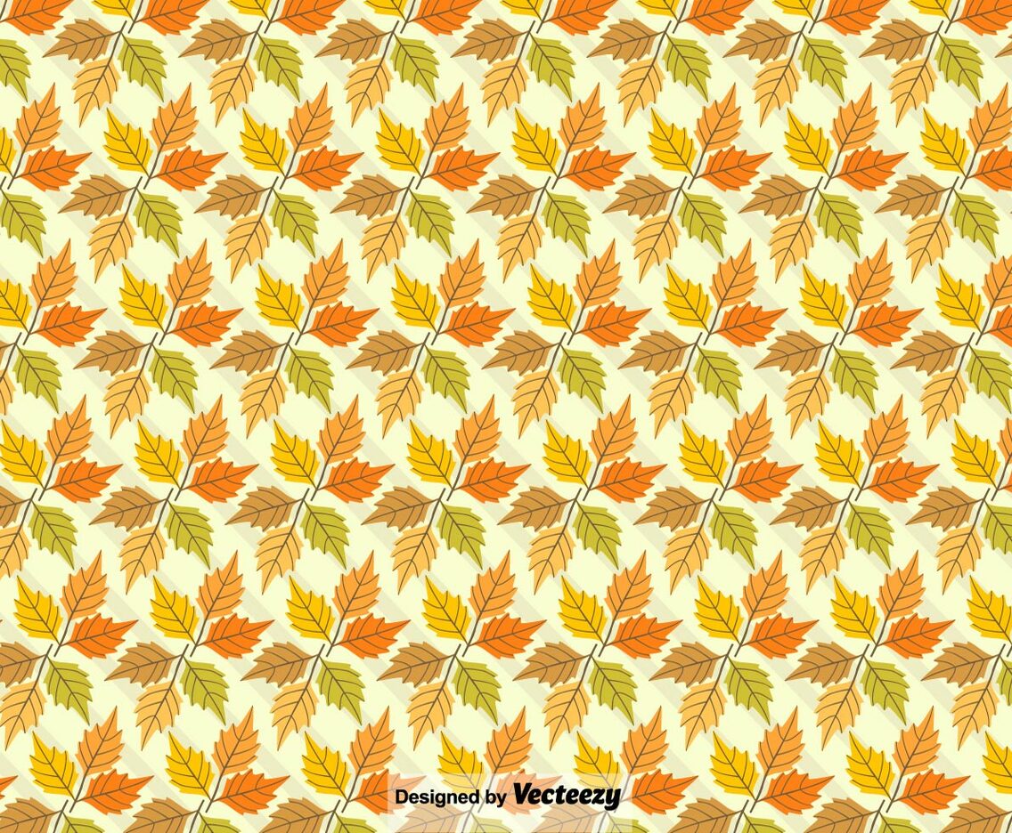 Vector Autumn Background With Maple Leaves