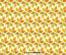 Vector Autumn Background With Maple Leaves