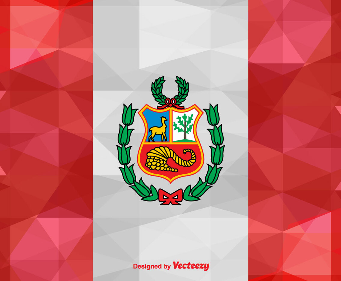Vector Abstract Flag of Peru Illustration