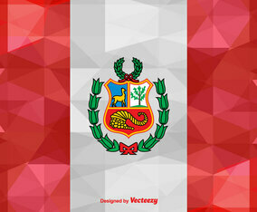 Vector Abstract Flag of Peru Illustration