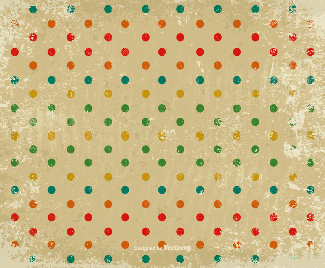 Grunge Polka Dot Vector Background