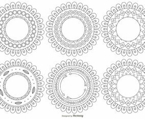 Cute Vector Flower Shapes