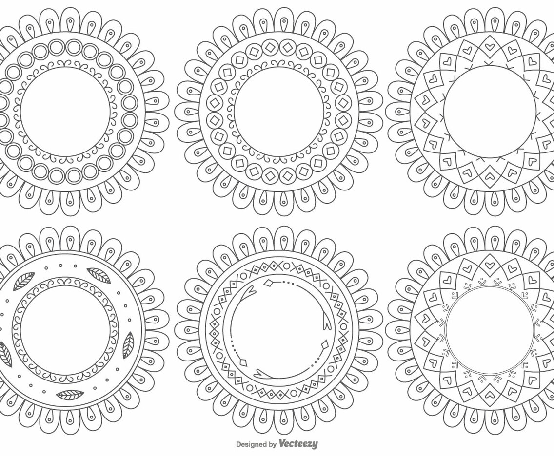 Cute Vector Flower Shapes