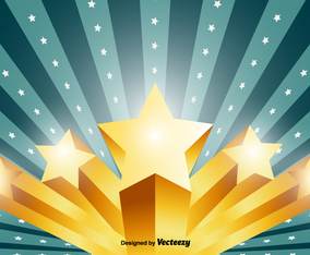 Vector 3D Stars Background