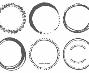 Hand Drawn Circle Vector Shapes
