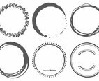 Hand Drawn Circle Vector Shapes