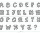 Fun Scribble Vector Alphabet