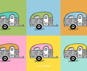 Trailer Camper Vectors