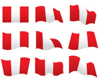 Peru Flag Vector Shapes