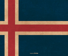 Grunge Flag of Iceland