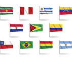 South America Country Flag Vectors