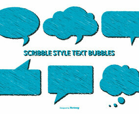 Scribble Style Speech Bubbles