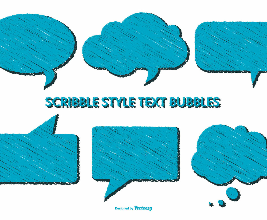Scribble Style Speech Bubbles