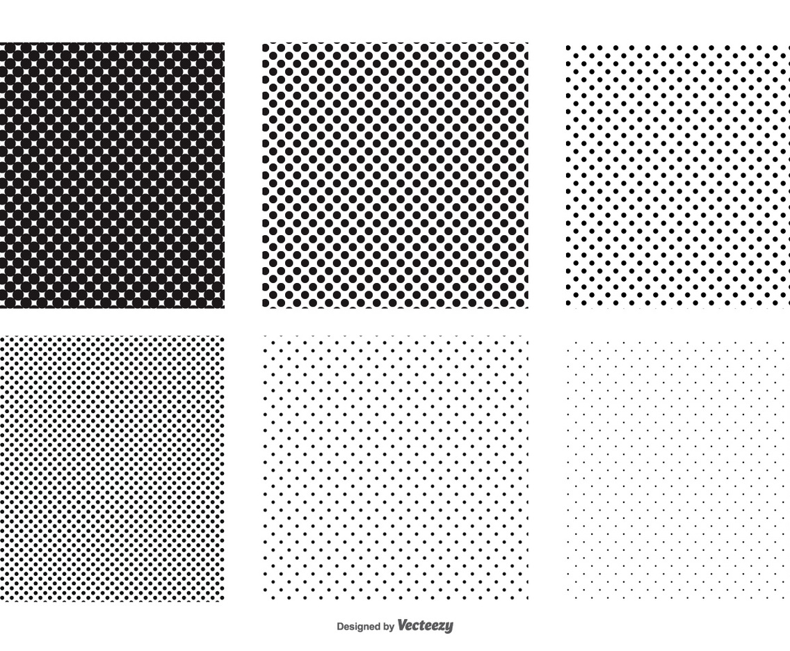 Seamless Polka Dot Vector Patterns