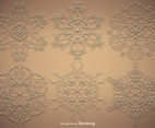 Vector Set Of Ornamental Snowflakes