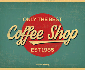 Vintage Retro Style Coffee Shop Background