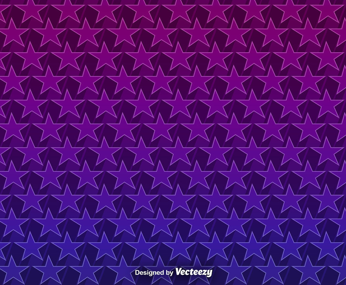 Vector Background With 3D Purple Stars Seamless Pattern