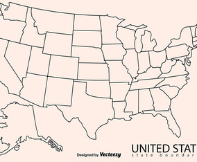 Blank Outline Map Of USA