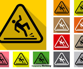 Vector Set Of Wet Floor Icon