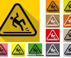 Vector Set Of Wet Floor Icon