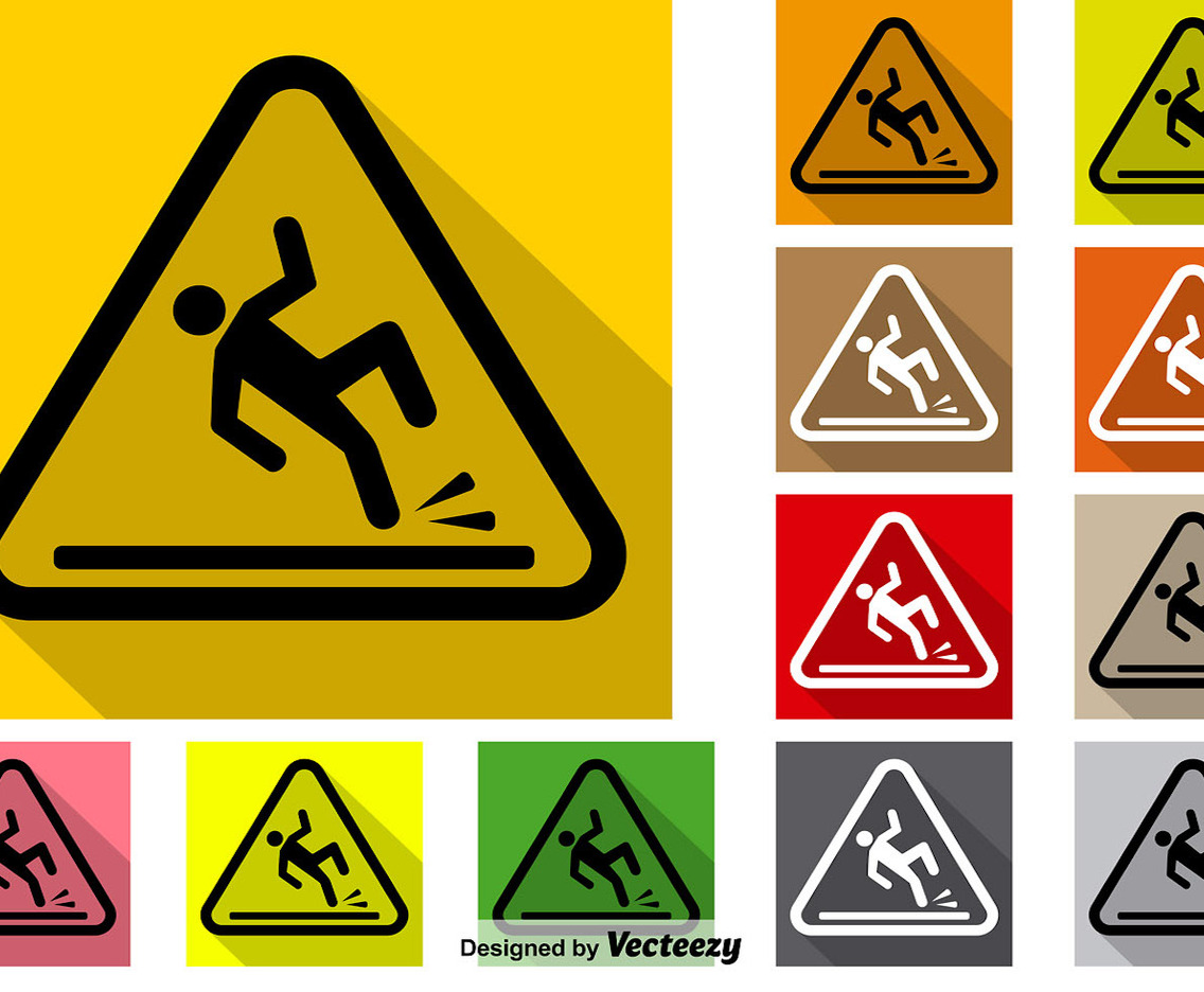 Vector Set Of Wet Floor Icon