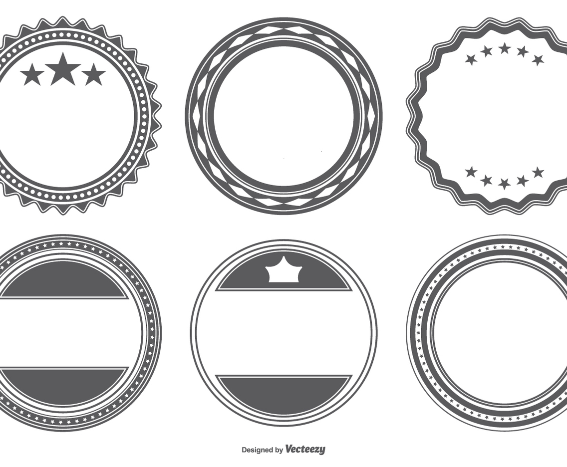 Blank Vector Badge Shapes