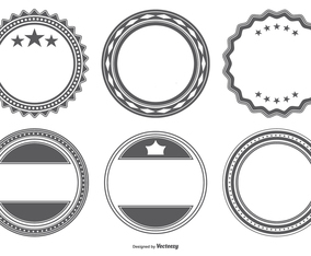 Blank Vector Badge Shapes