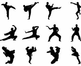 Free Martial Arts Silhouette Vector