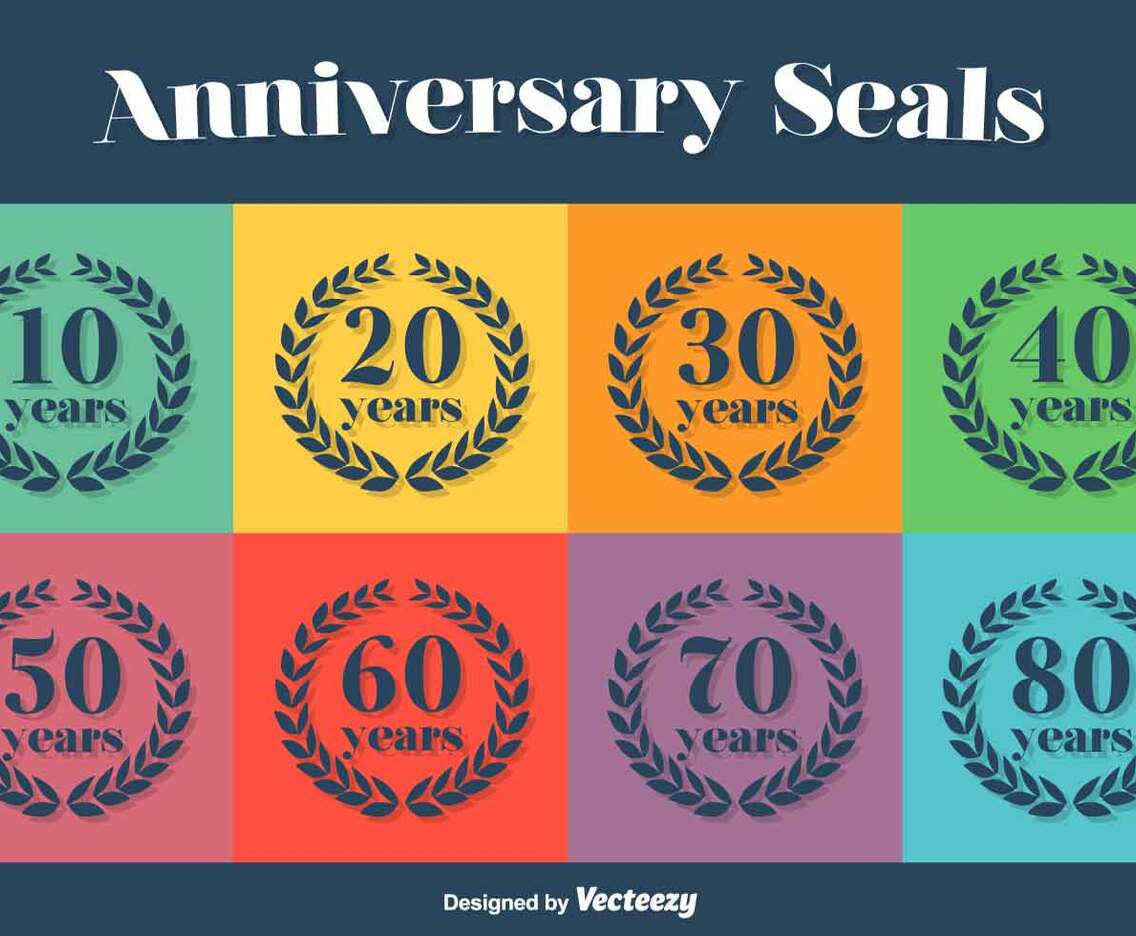 Anniversary Vector Icon Set