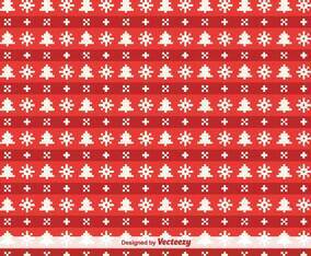 Christmas Pixelated Vector Background