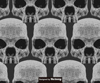 Vector Abstract Seamless Pattern Of Skulls