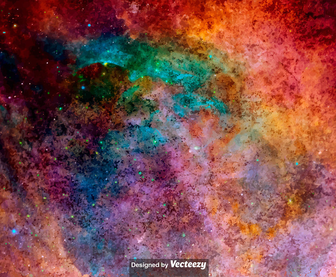 Vector Watercolored Outer Space Texture