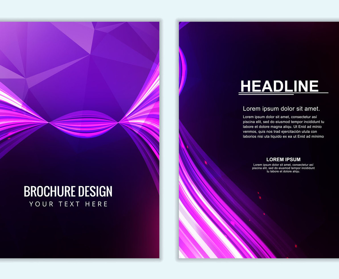 Free Vector Purple Brochure Background