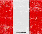Vector Grungy Peru Flag Background