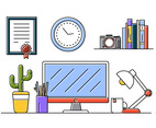 Office Desk Vector