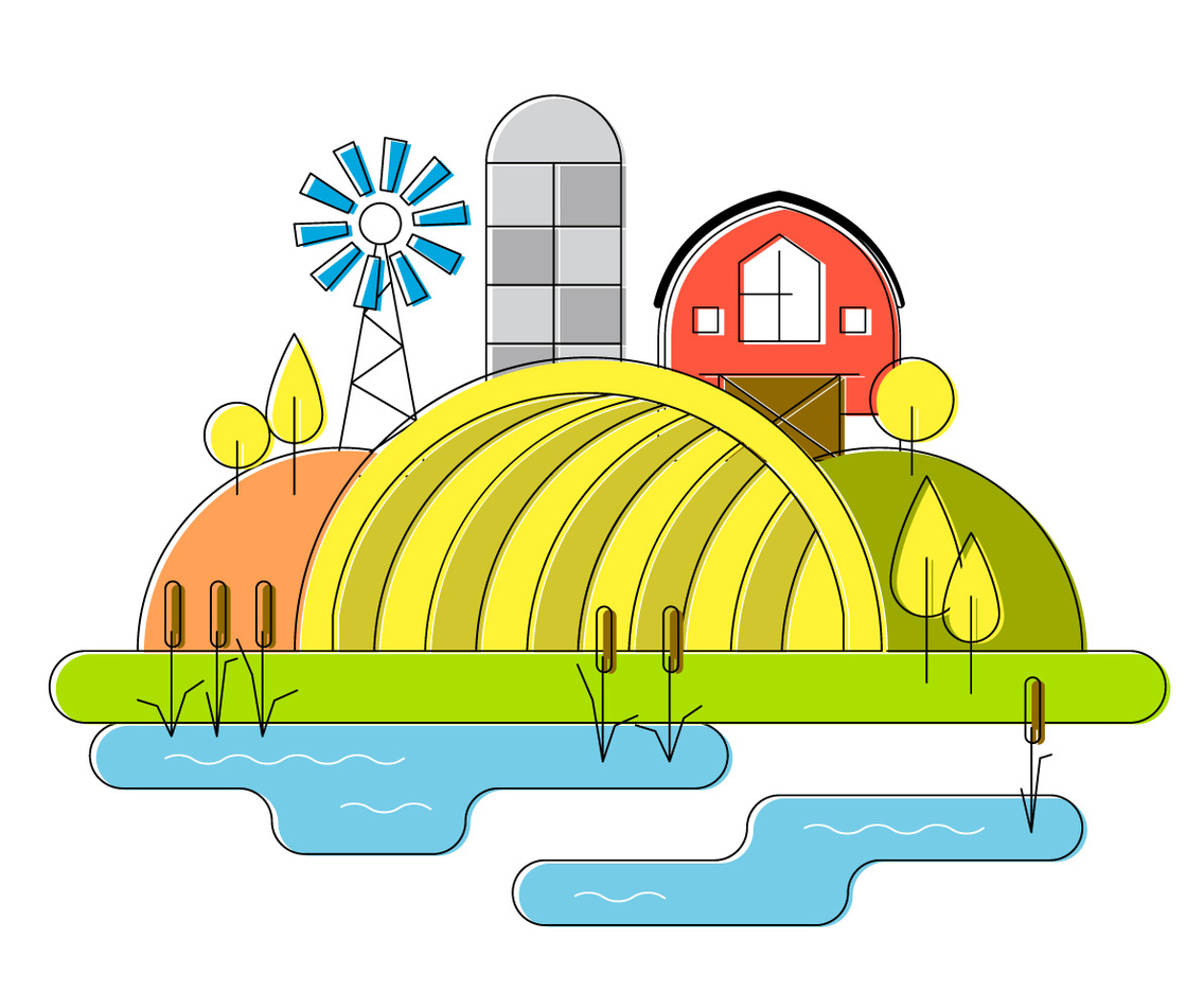 Farm Vector Illustration
