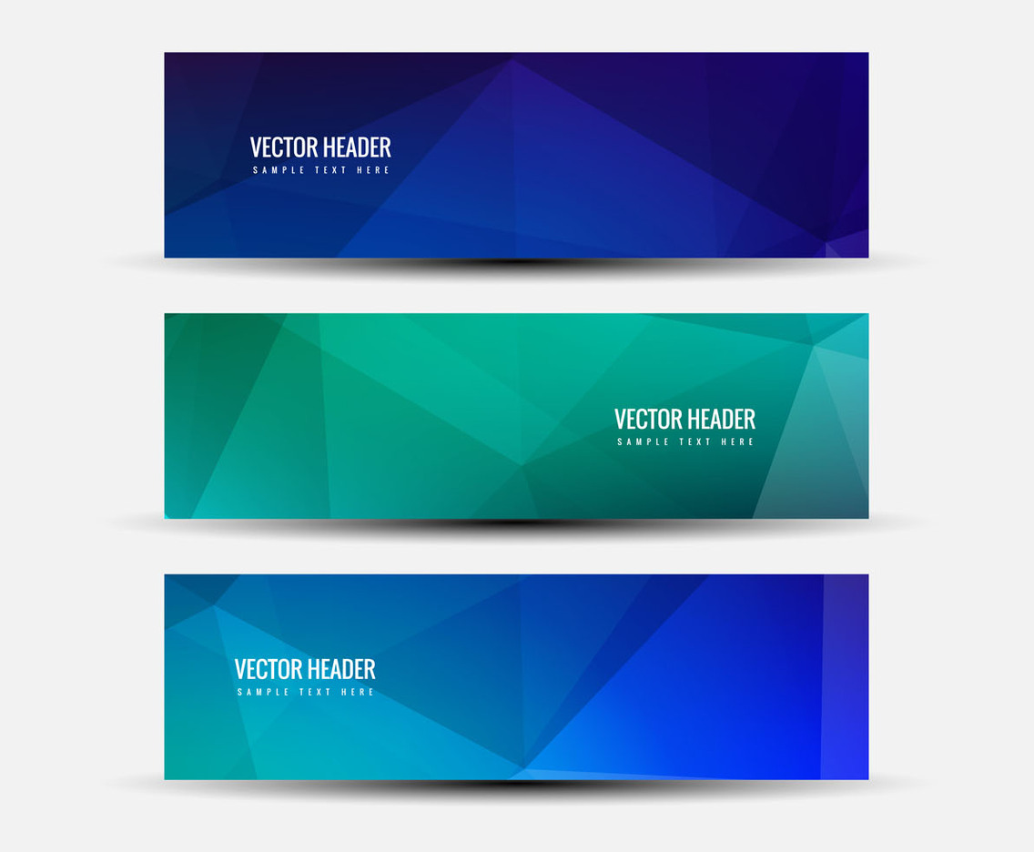 Free Vector Colorful Headers