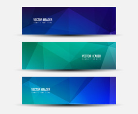 Free Vector Colorful Headers
