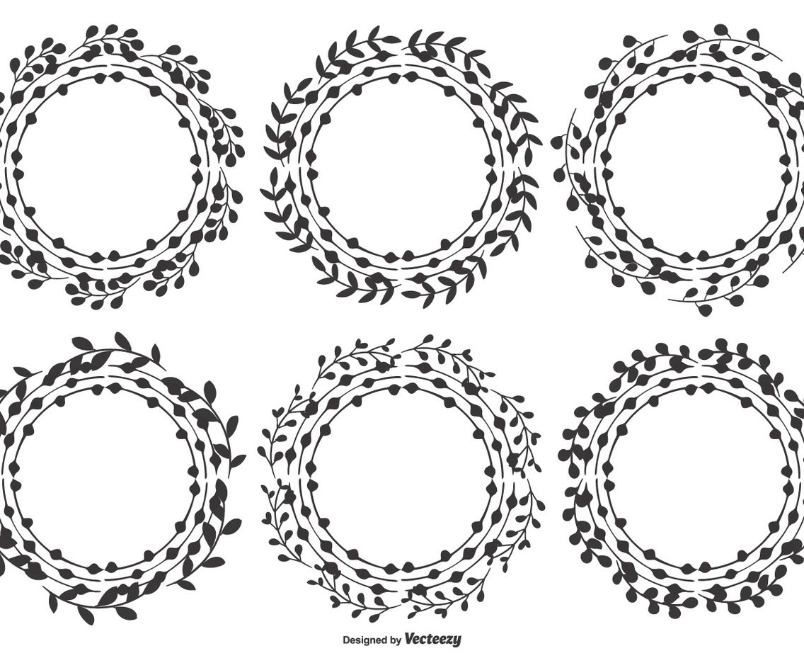 Cute Hand Drawn Leaf Frames