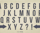 Retro Style Vector Alphabet