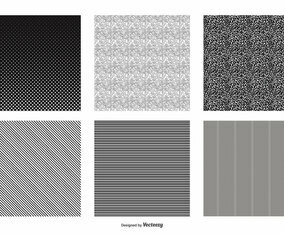Seamless Black and White Vector Patterns