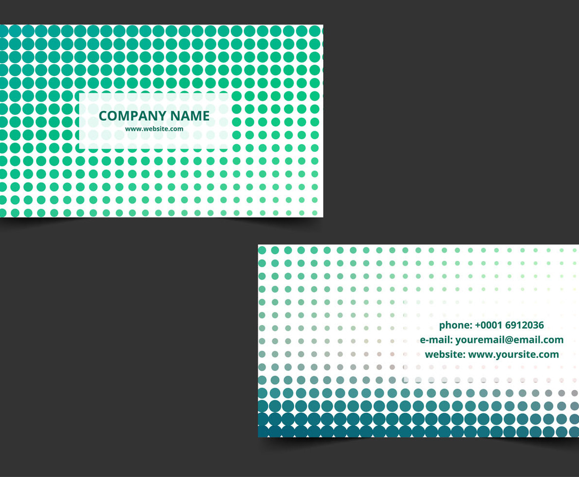 Free Vector Halftone Business card