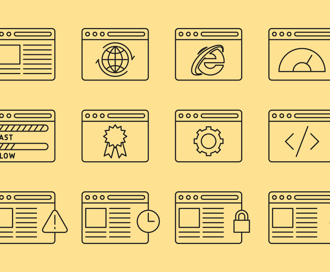 Web Browser Line Icons